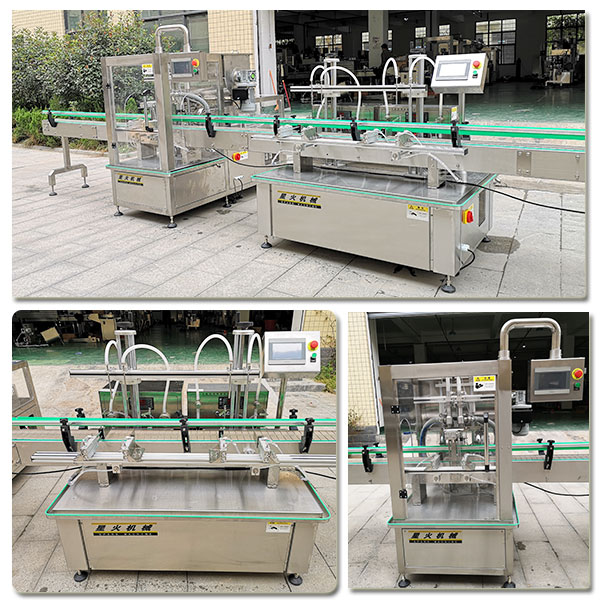 顆粒醬料灌裝加汁生產(chǎn)線實(shí)拍