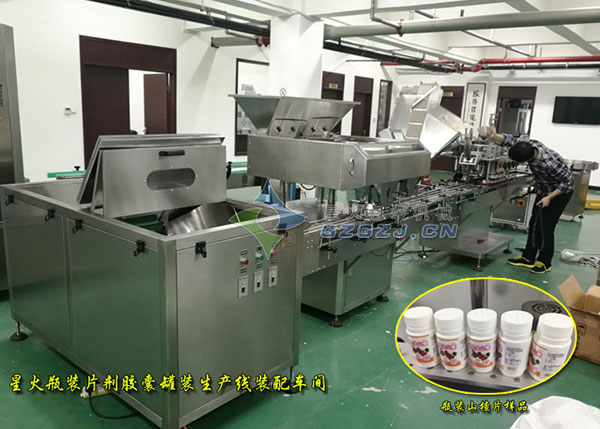 藥片藥丸牛奶片顆粒數(shù)數(shù)灌裝生產線