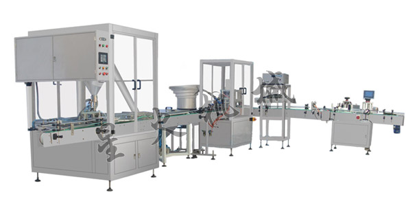 全自動瓶裝粉劑灌裝旋蓋流水線