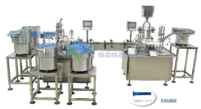 外用婦科凝膠劑灌裝旋蓋生產(chǎn)線