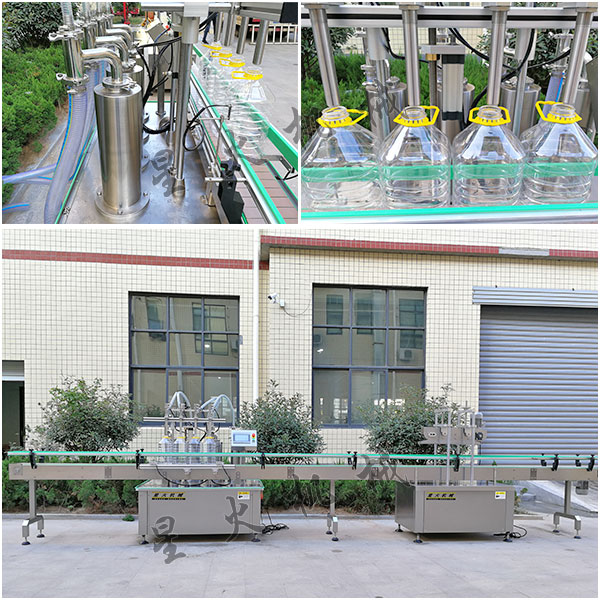 全自動食用油灌裝機(jī)械設(shè)備實拍