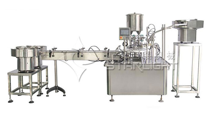 西林瓶灌裝旋蓋一體機(jī)整機(jī)展示